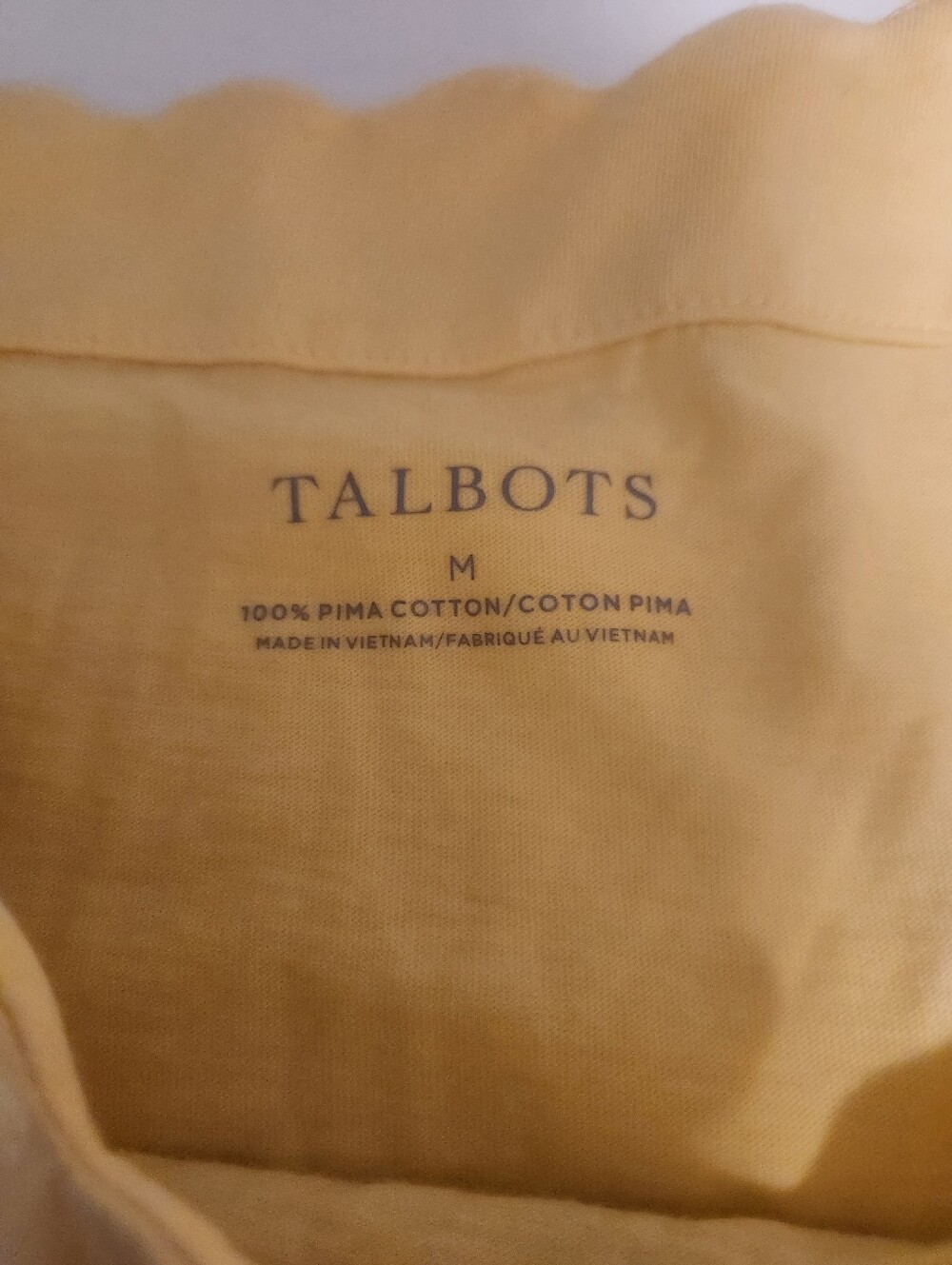 3 Talbots Scalloped Neck Pima Cotton Tops - Picture 3 of 7